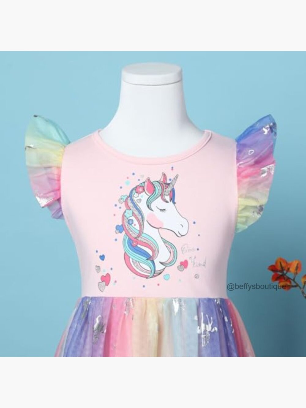 Girls Tulle Tutu Princess Party Dress Unicorn Birthday Tutu Skirt - Picture 5 of 7